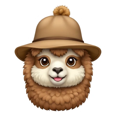 Alpaca in the hat  sticker