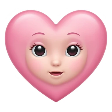 Light baby pink heart sticker