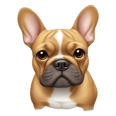 a caramel-colored french bulldog but with less wrinkles and bigger ears sticker