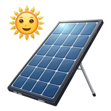 rectangualar solar panel with sun in background mainly using the color #4fd1d9 for the panel itself sticker