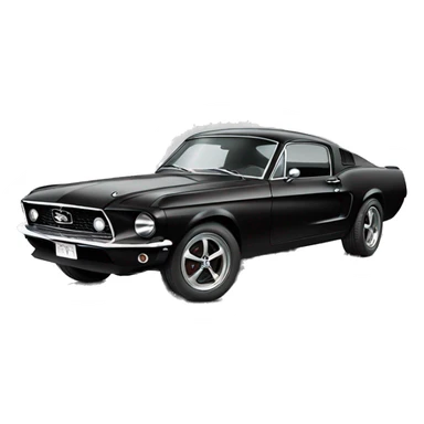 1967 black Mustang  sticker