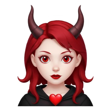 Devil girl is heart  sticker