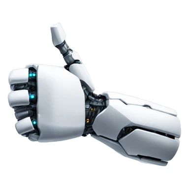 White mechanical cyborg arm and bicep sticker