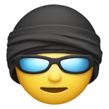 Ninja avec 2 lunette et soleil sticker