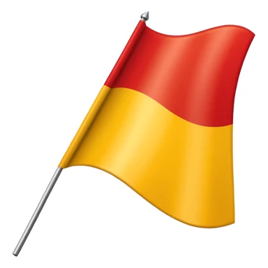 Red, white, and golden yellow vertically sequenced tricolour flag inspired by the flag of Italy sticker