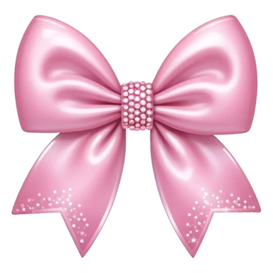 light pink sparkling bow sticker