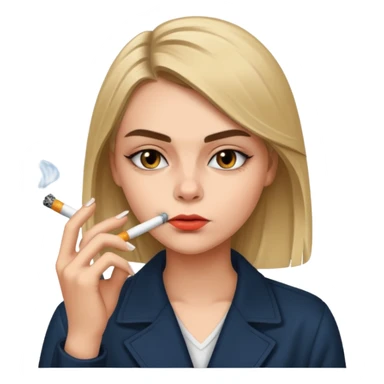 Cara fumándose un cigarro sticker