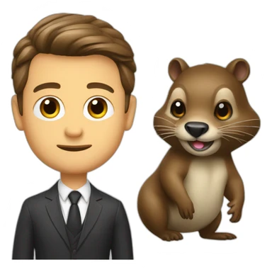 Zelensky with beaver sticker