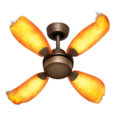 Burning ceiling fan sticker