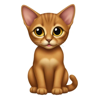 Abyssinian kitten sitting sticker