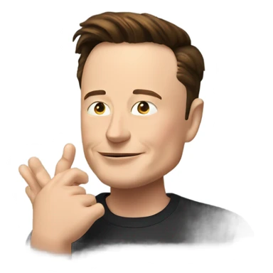 elon musk rubbing hands  sticker