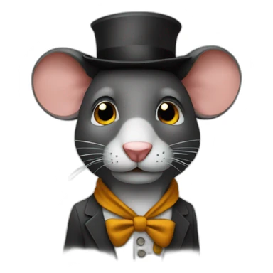 Raton laveur avec une cravatte sticker