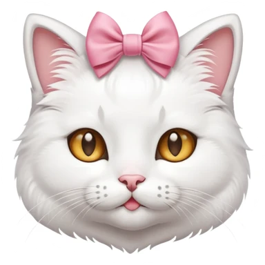 cute cat with bow on head sticker
