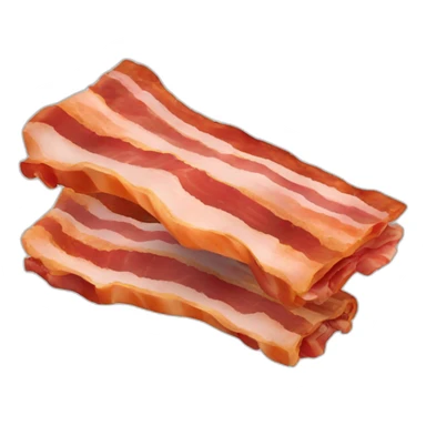 two pieces of bacon high resolution sticker