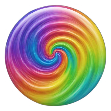 rainbow swirl glossy sticker