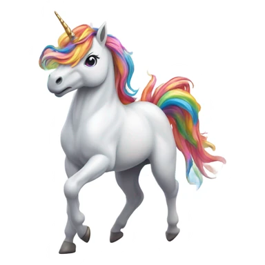 Unicorn farting rainbows sticker