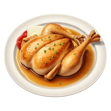 chicken breast on dish sticker