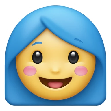blue kawaii emojis sticker