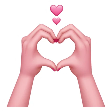 two hands making a heart but in pink  sticker