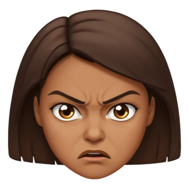emoji femme brune très vexée  sticker