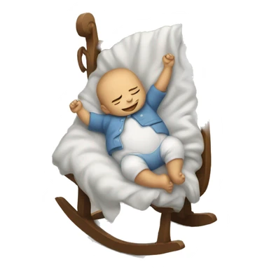 Rocking baby to sleep sticker
