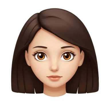 beautiful brunette girl with brown eyes  sticker