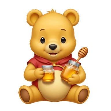 Cute bear like Winnie the pooh sticker