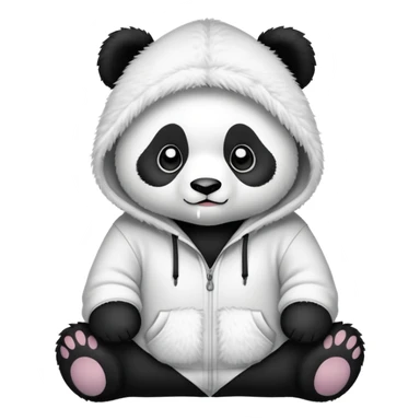 Panda wearing a hoodie sticker