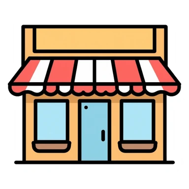 Jewelry shop building with sign sticker