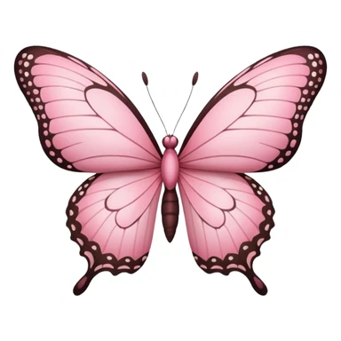 pink butterfly with open wings sticker