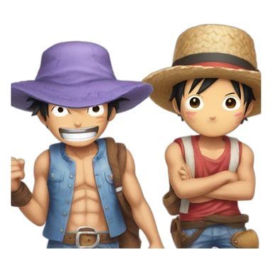 Tony Tony chopper and luffy sticker