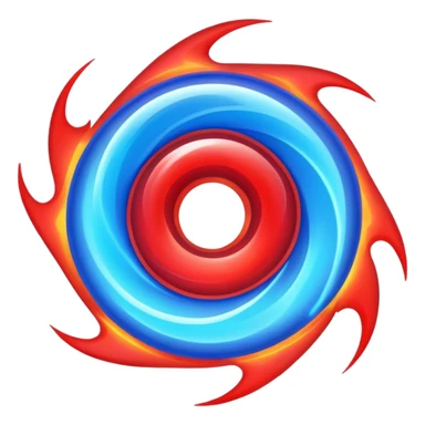 glitter red and blue plasma sticker