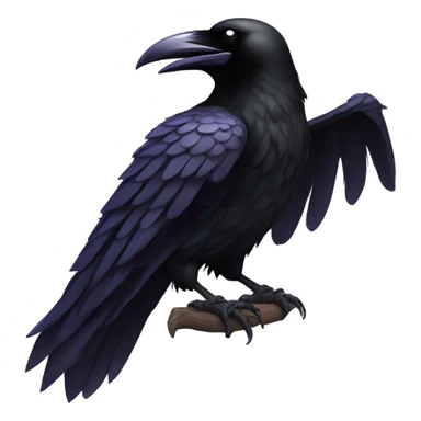 Raven with bat’s wings sticker