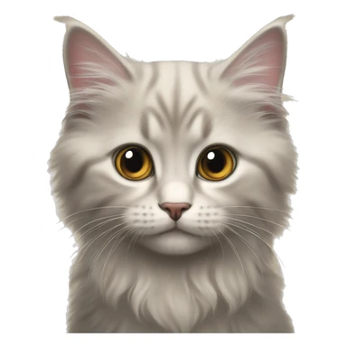 British long haired kitten with hazel eyes  sticker