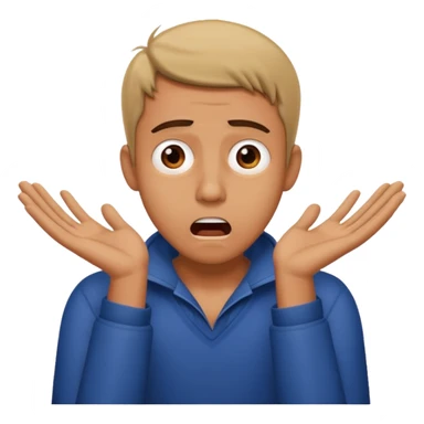 man with hands around his neck, shocked sticker