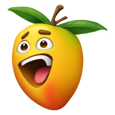 Mad mango throwing cellphone sticker