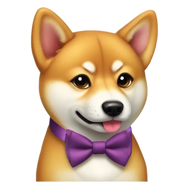 shiba inu with bowtie sticker
