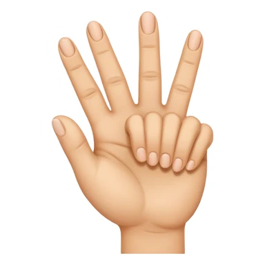Hand emoji sign for a little bit sticker