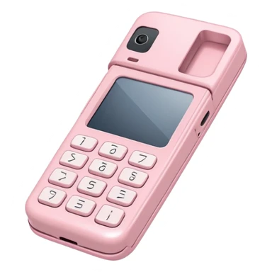 Pale pink flip phone sticker