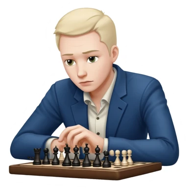 he plays online chess sticker