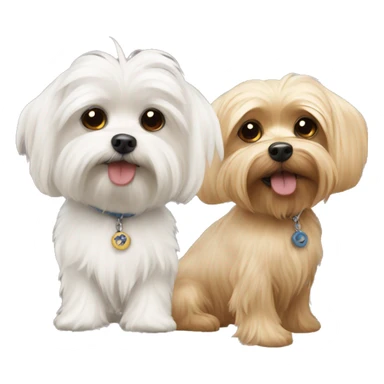 Maltese and Yorkshire  sticker