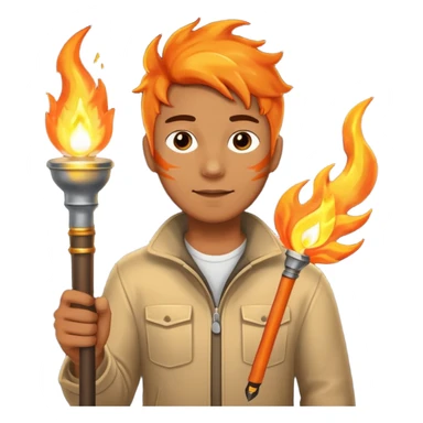 man The torchbearer sticker