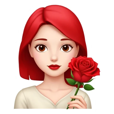 girl with a rose sticker