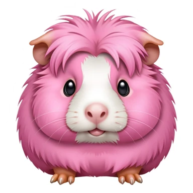 furry silly looking pink guinea pig sticker