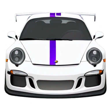 A Yamaha 250 driving a Porsche 911 GT3 modded with camber and is white and purple sticker