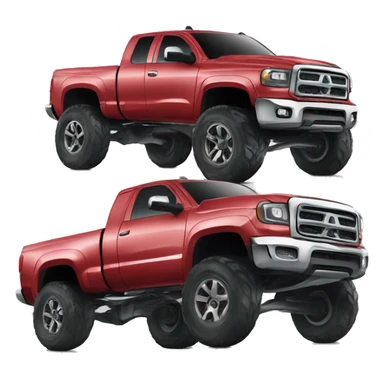 Lifted truck on chrome rims sticker