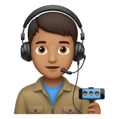 jovem pardo filmando sticker