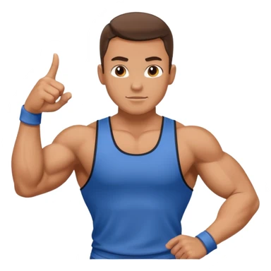 Gym trainer pointing at the camera sticker