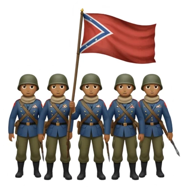 souldiers caryying flag sticker