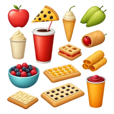 variety of snack foods sticker